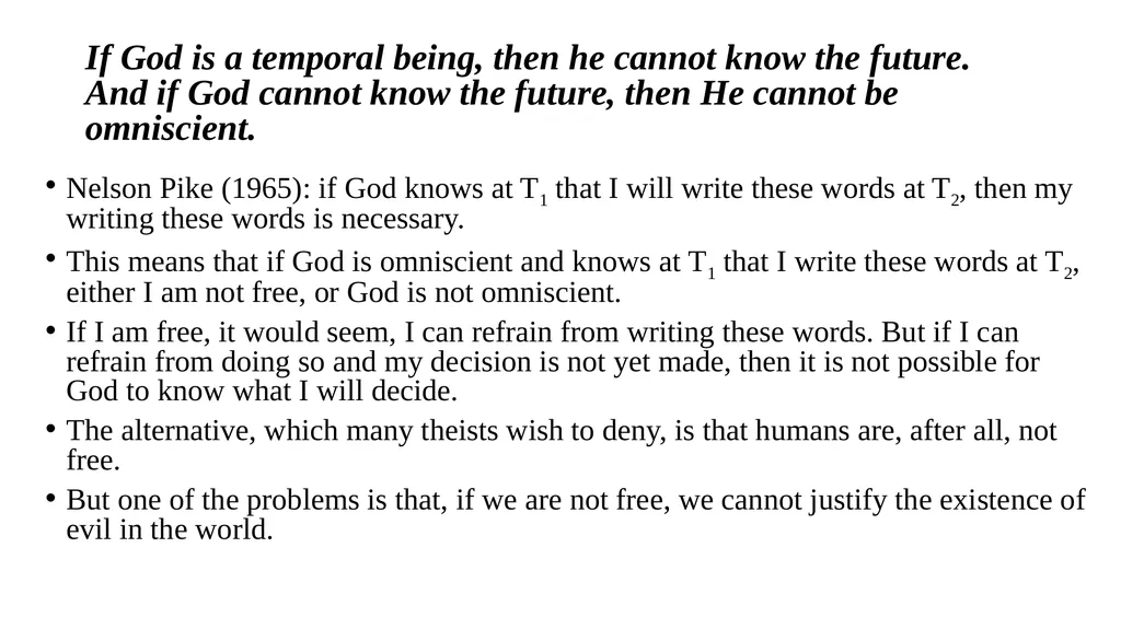 Some Issues Concerning God’s Nature and Attributes - slide 19 of 31