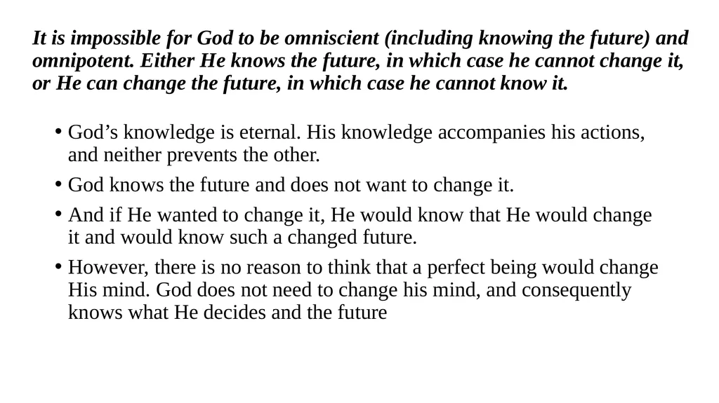 Some Issues Concerning God’s Nature and Attributes - slide 3 of 31