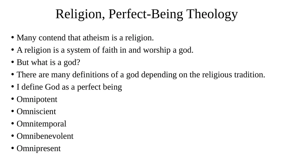 Some Issues Concerning God’s Nature and Attributes - slide 2 of 31