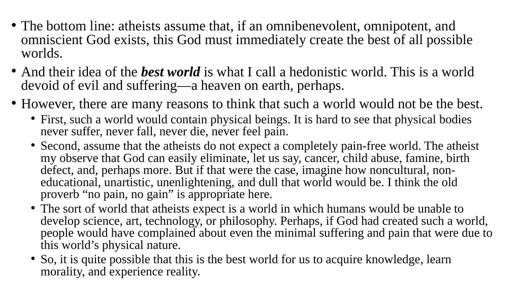 Some Issues Concerning God’s Nature and Attributes - slide 30 of 31