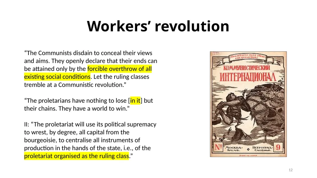 Session 4: Class and revolution “The remarks on - slide 12 of 14