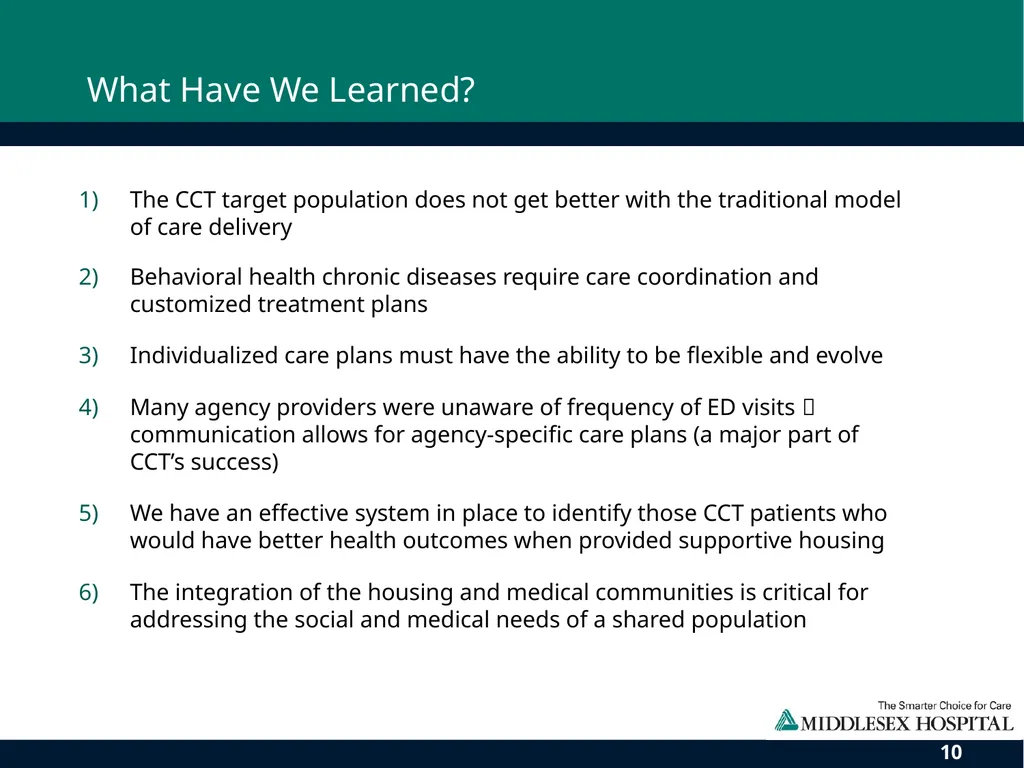 Middlesex County Community Care Team: The Impact - slide 10 of 11