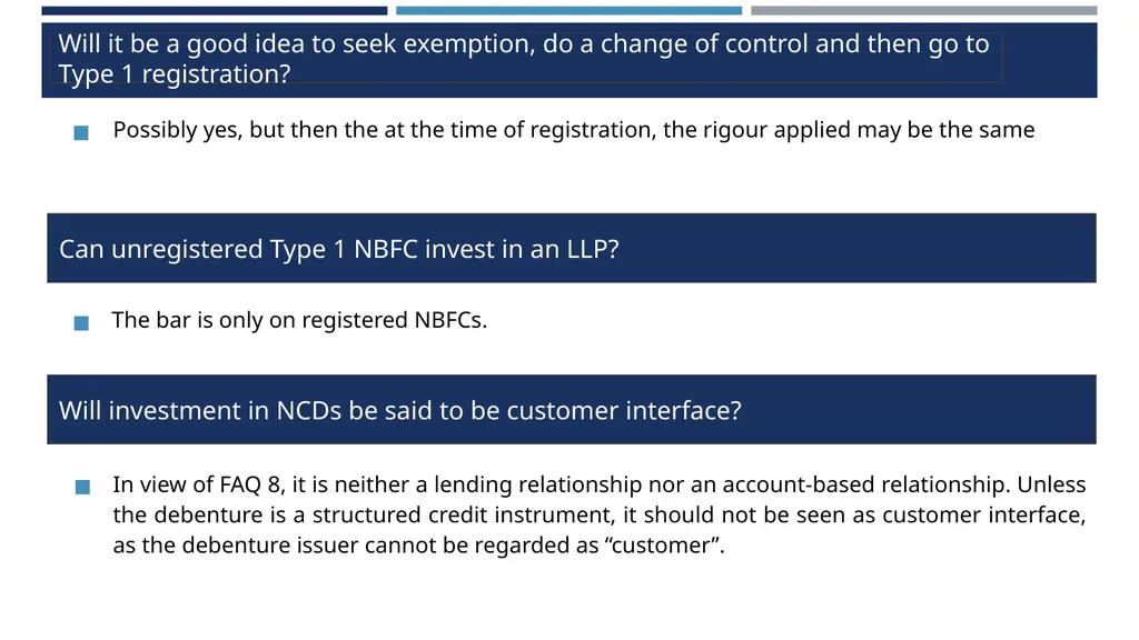 Type 1 NBFC exemption proposals Draft RBI - slide 17 of 25