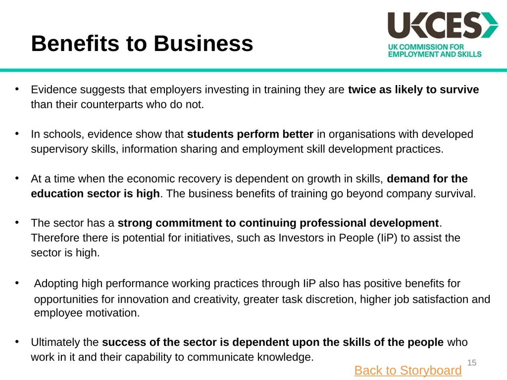 Sector Skills Insights: Education Introduction The - slide 15 of 16