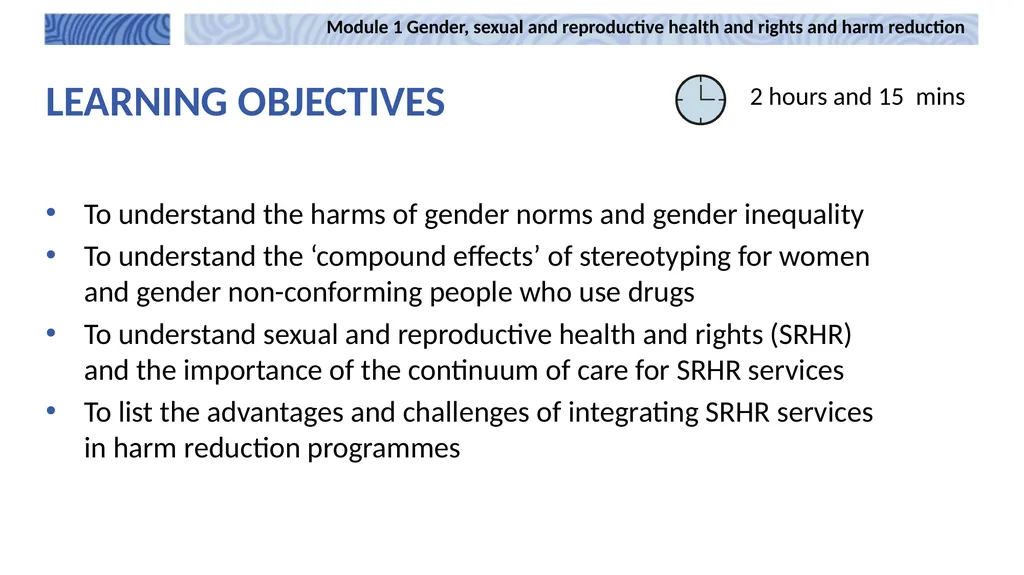 1 Module 1 Gender, sexual and reproductive health - slide 2 of 21