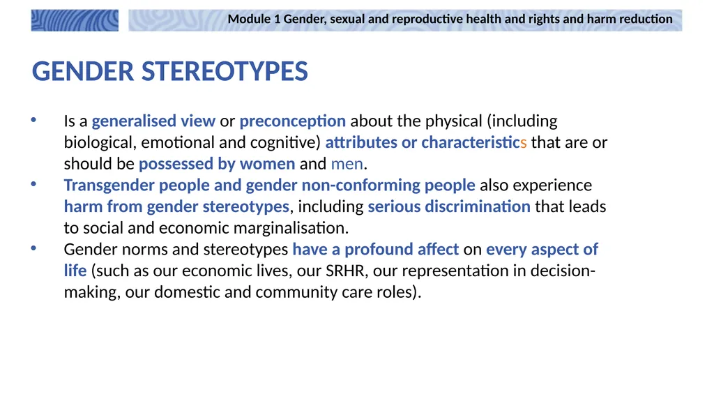 1 Module 1 Gender, sexual and reproductive health - slide 7 of 21