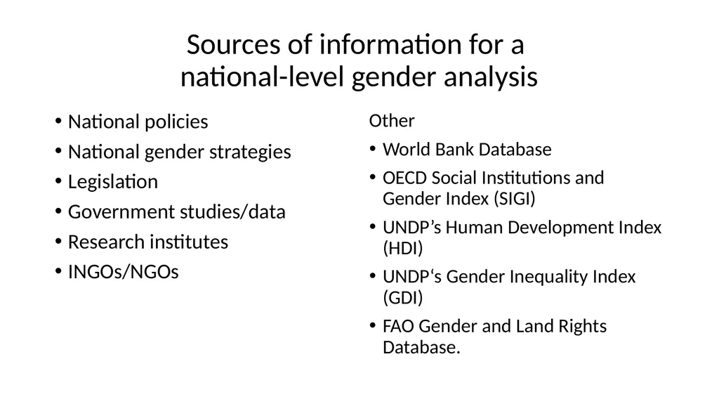 Unit 3.1: Gender analysis for adaptation Gender in - slide 9 of 10