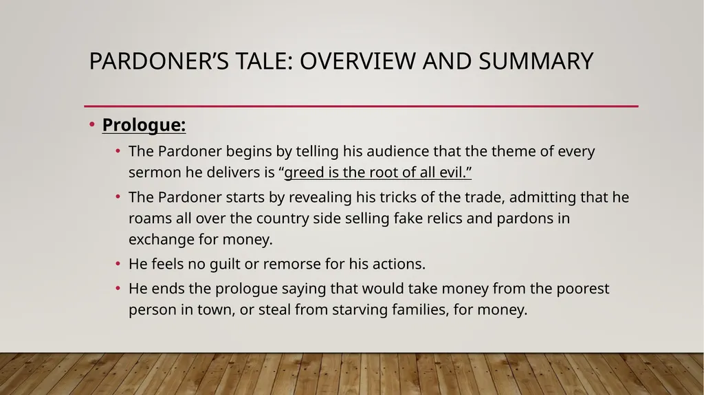 THE PARDONER’S TALE Prepared By- Dr. Sanchaita - slide 6 of 11