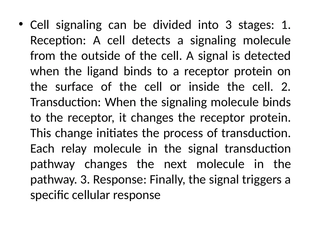 CELL SIGNALLING “Cell signalling is the process by - slide 6 of 19