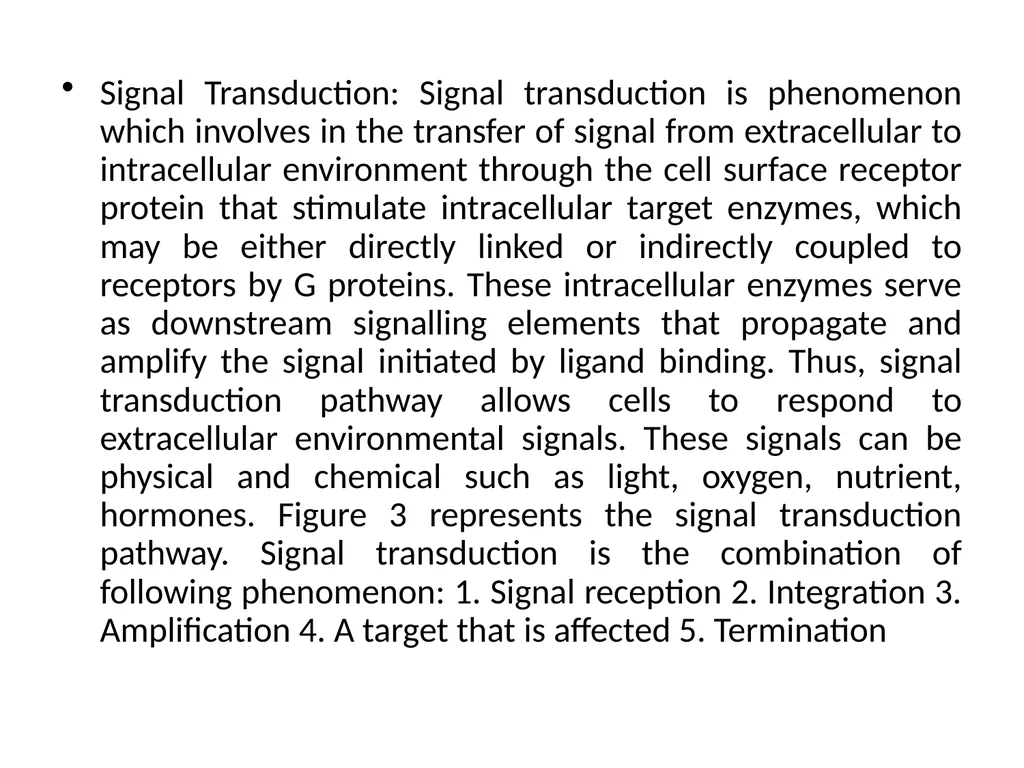CELL SIGNALLING “Cell signalling is the process by - slide 8 of 19