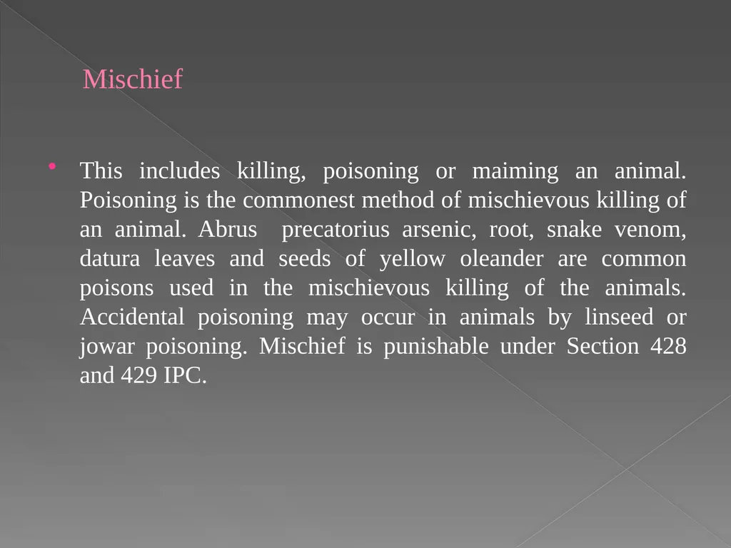 COMMON OFFENCES AGAINST ANIMALS IN INDIA Dr. Imran - slide 3 of 21