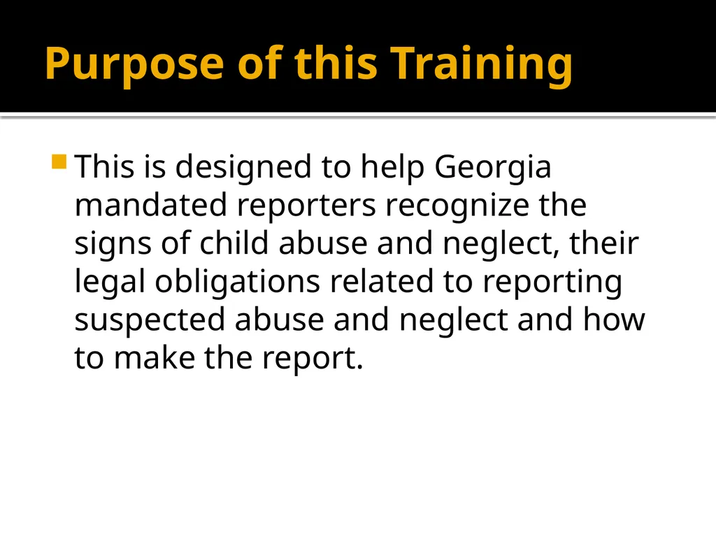 Mandatory Reporter Training for Camp Staff Working - slide 2 of 41