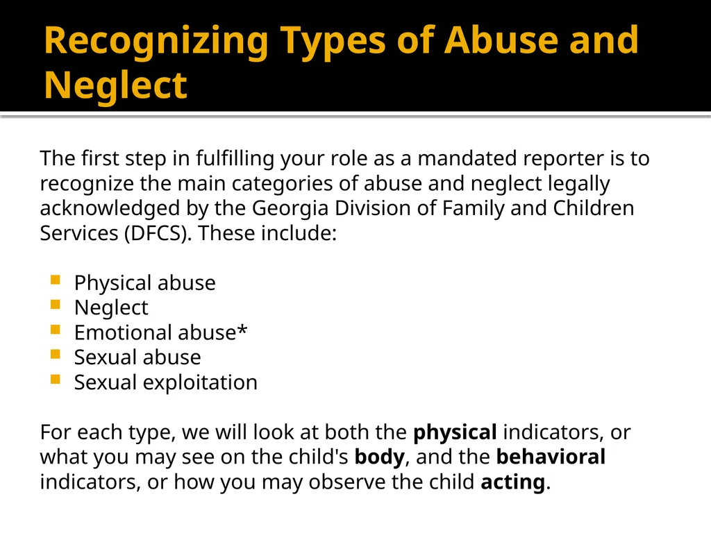 Mandatory Reporter Training for Camp Staff Working - slide 12 of 41
