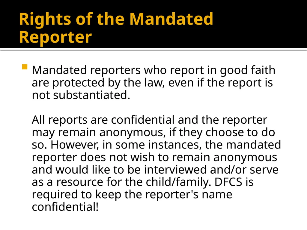 Mandatory Reporter Training for Camp Staff Working - slide 38 of 41