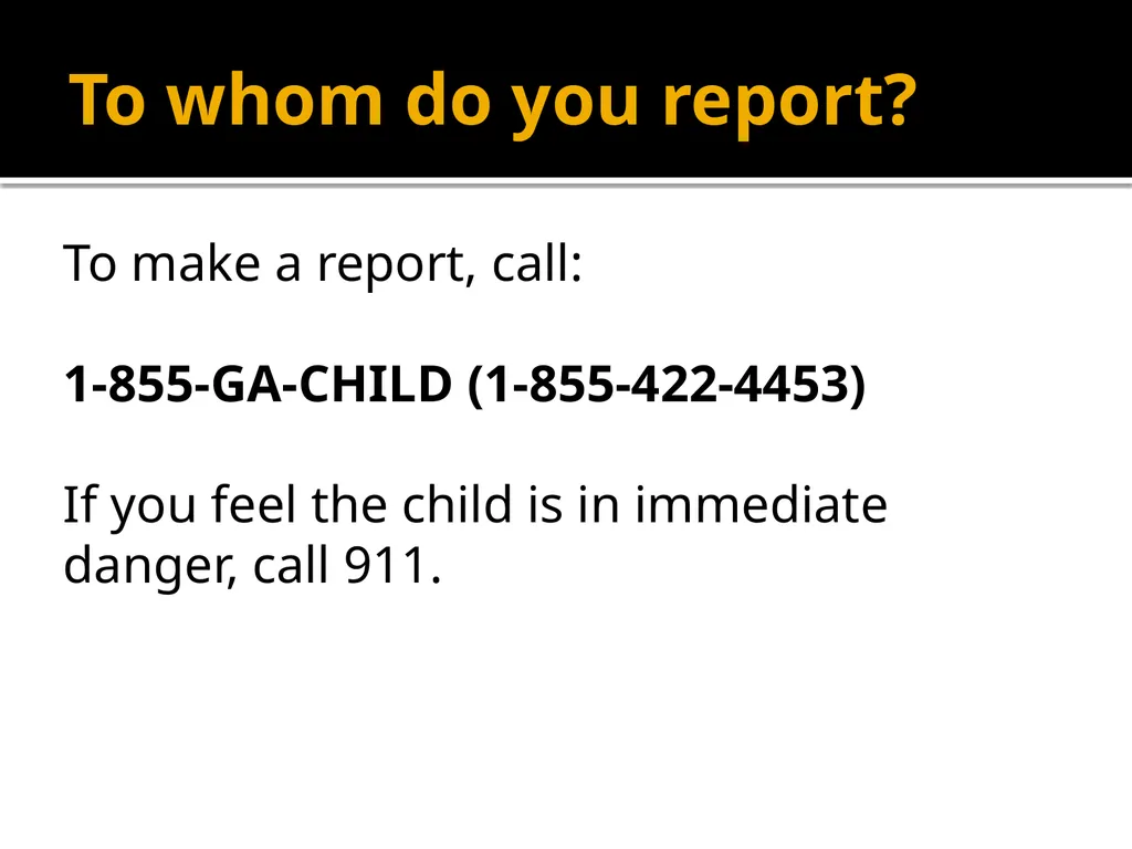 Mandatory Reporter Training for Camp Staff Working - slide 35 of 41