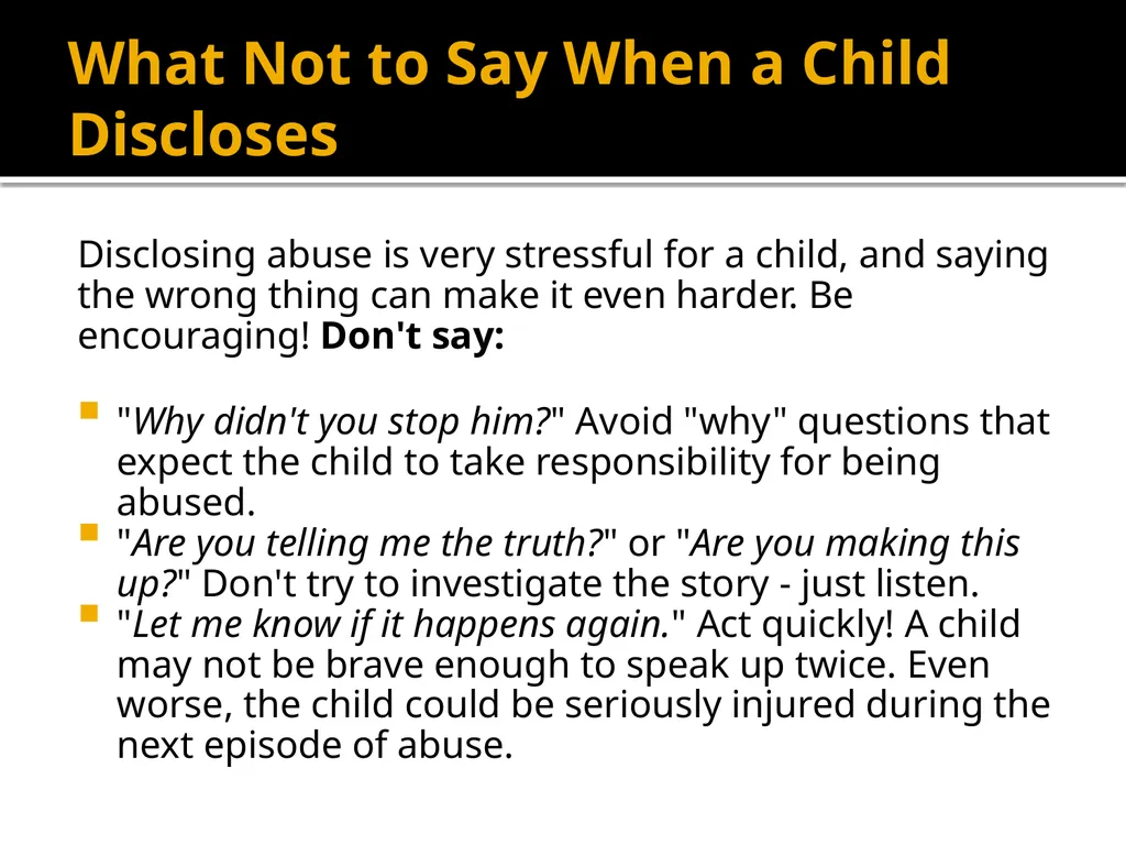Mandatory Reporter Training for Camp Staff Working - slide 31 of 41
