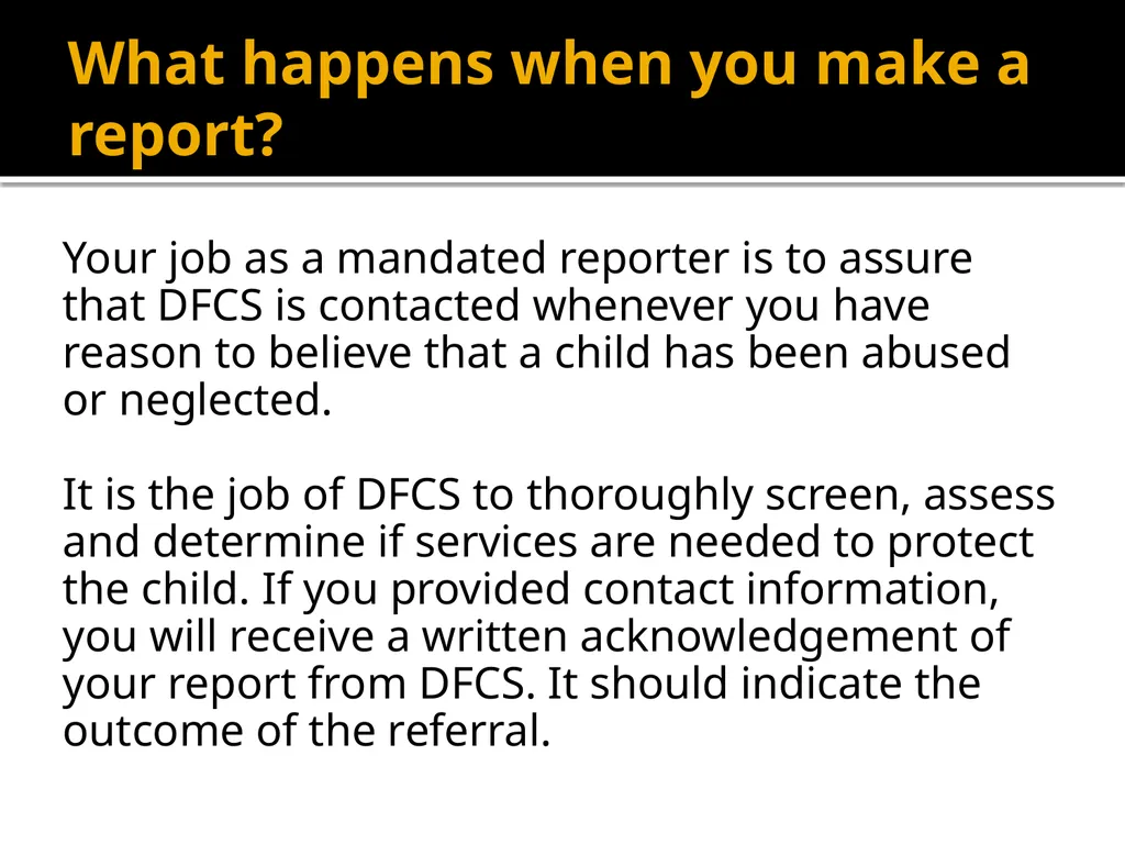 Mandatory Reporter Training for Camp Staff Working - slide 40 of 41