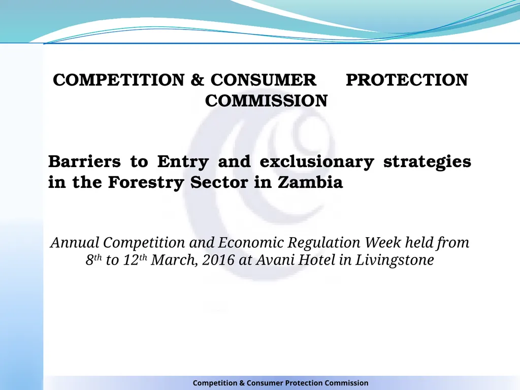 COMPETITION & CONSUMER PROTECTION COMMISSION - slide 1 of 12