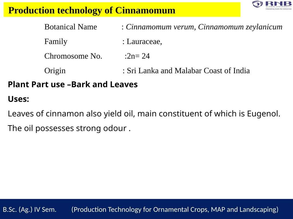 Course Name- Production Technology for Ornamental - slide 4 of 9