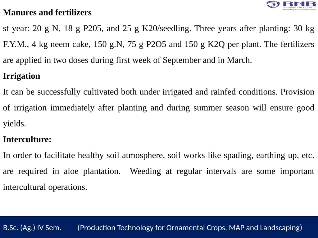 Course Name- Production Technology for Ornamental - slide 7 of 9