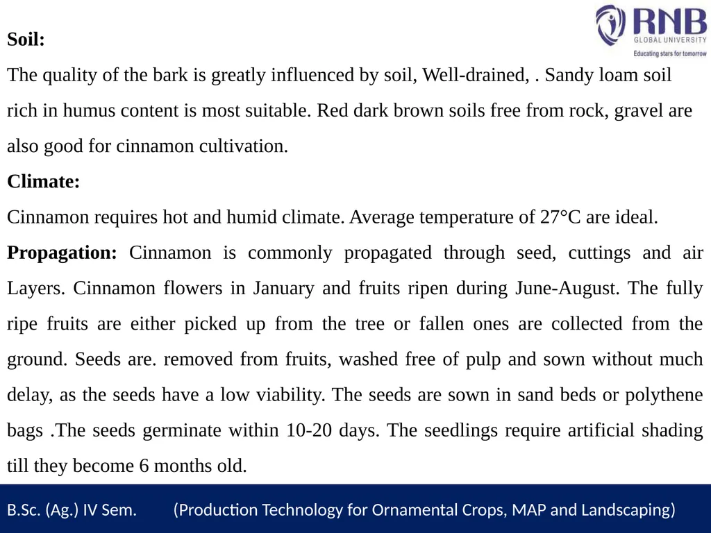 Course Name- Production Technology for Ornamental - slide 5 of 9