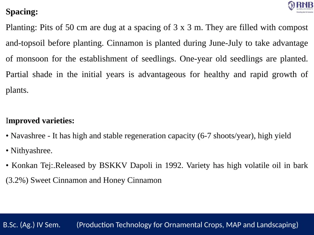 Course Name- Production Technology for Ornamental - slide 6 of 9