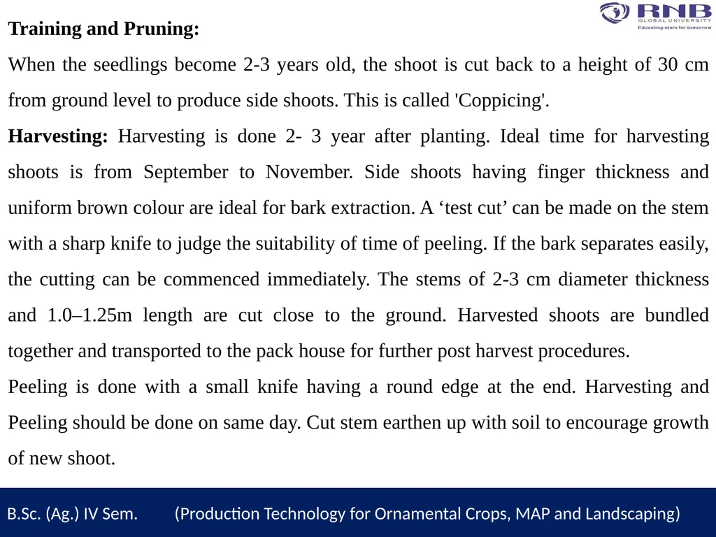 Course Name- Production Technology for Ornamental - slide 8 of 9