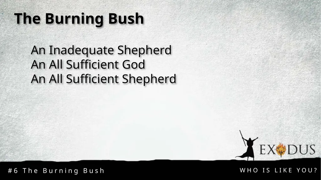 WHO IS LIKE YOU? The Burning Bush #6 The Burning - slide 10 of 12