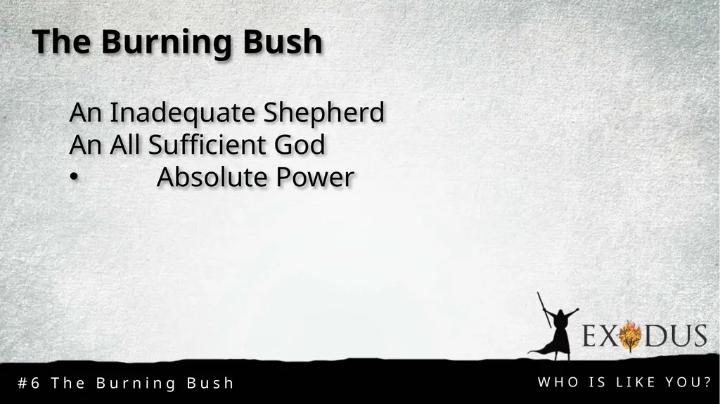 WHO IS LIKE YOU? The Burning Bush #6 The Burning - slide 5 of 12