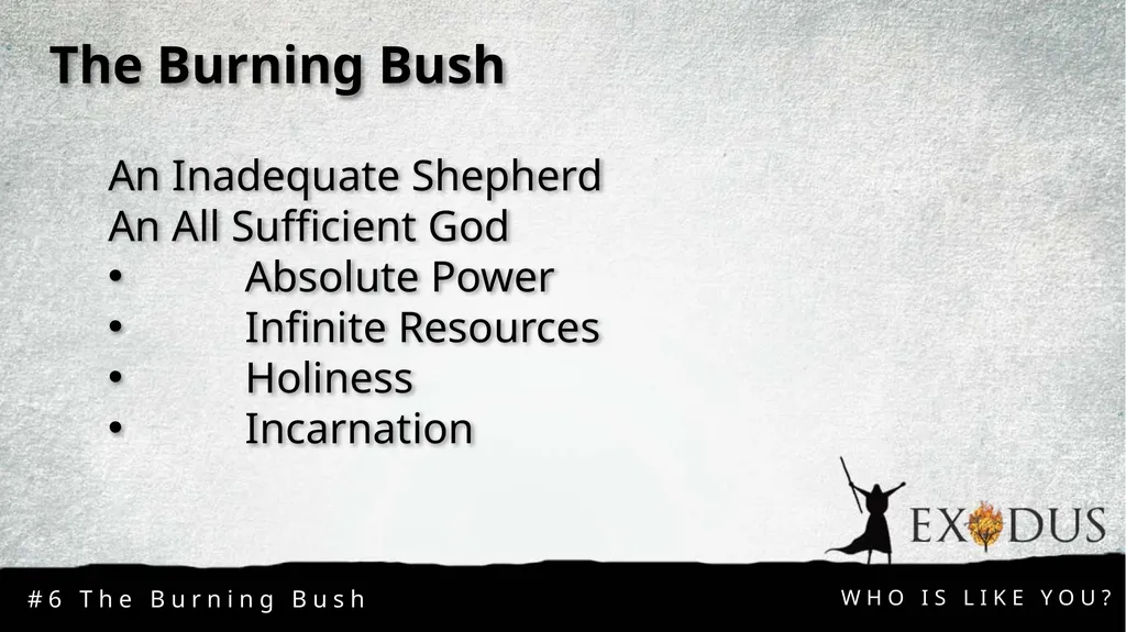 WHO IS LIKE YOU? The Burning Bush #6 The Burning - slide 8 of 12