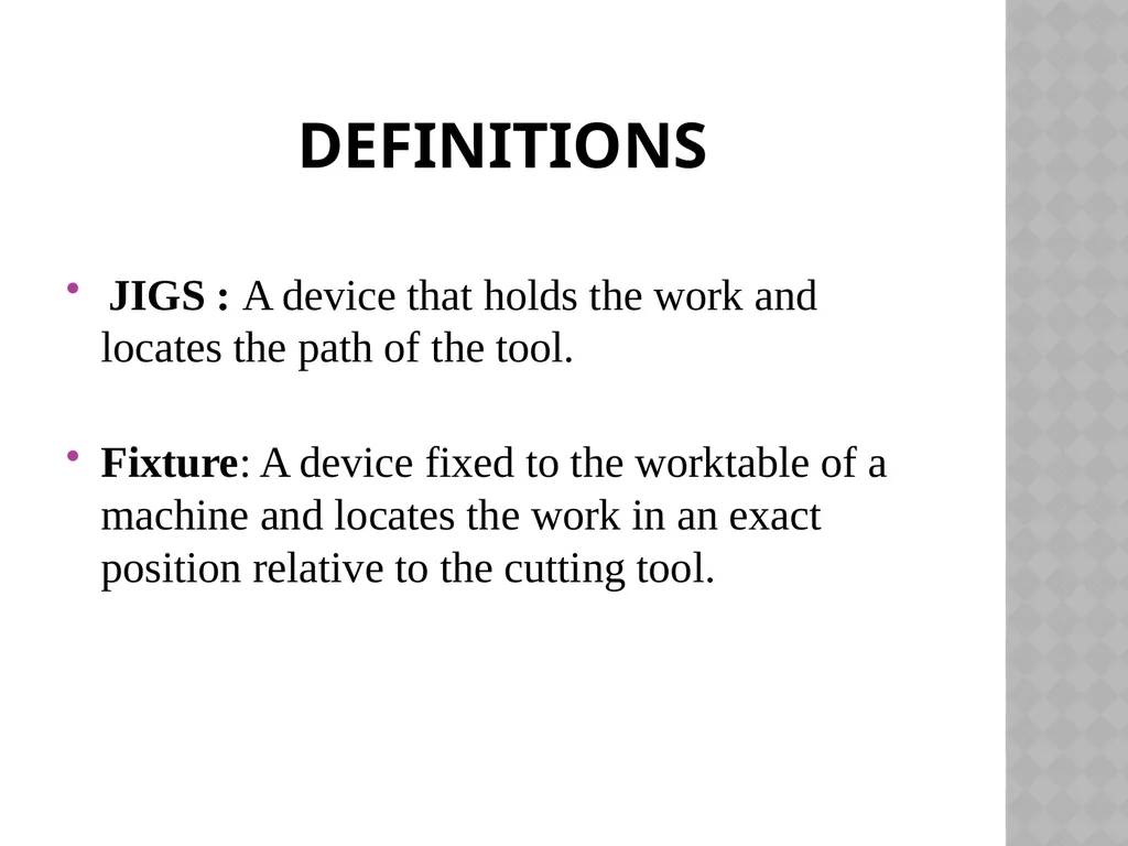 Unit NO 6 JIGS & FIXTURES introduction The - slide 3 of 35