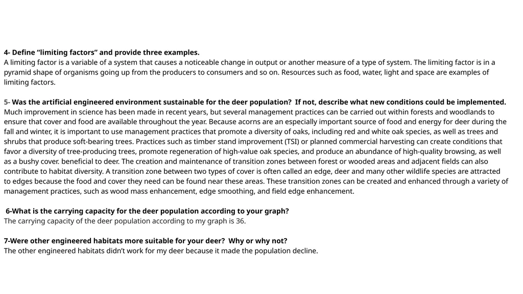 DEER LAB Title: Limiting Factor Deer Population - slide 4 of 7