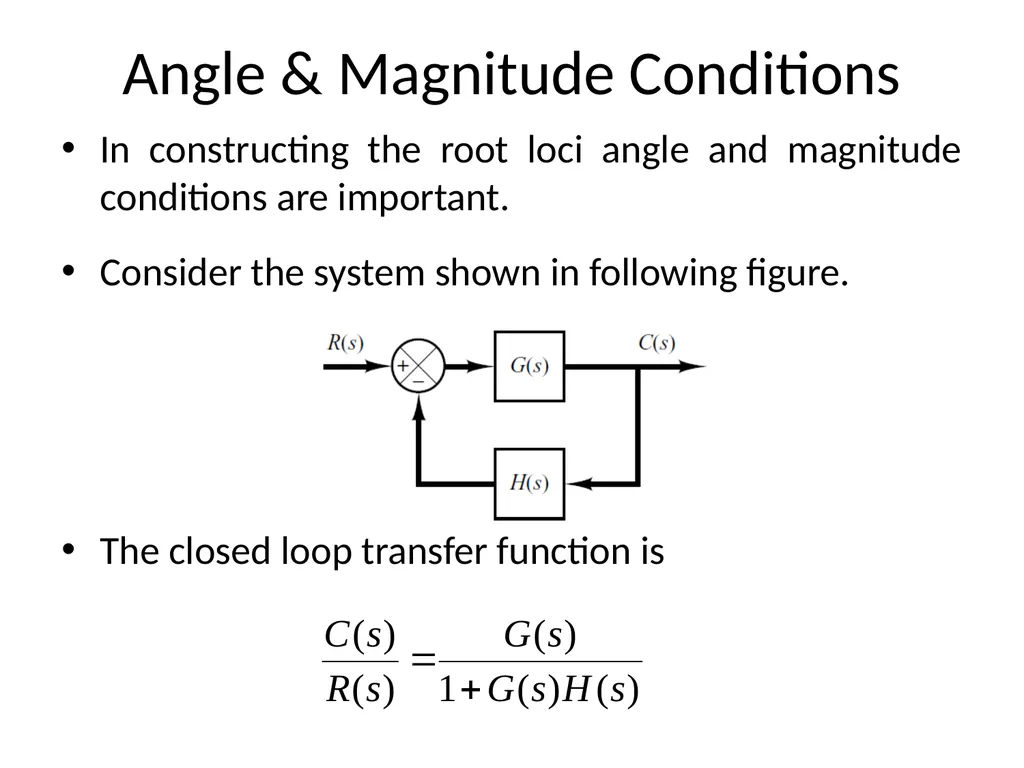 Digital and Non-Linear Control Root Locus Outline - slide 10 of 41