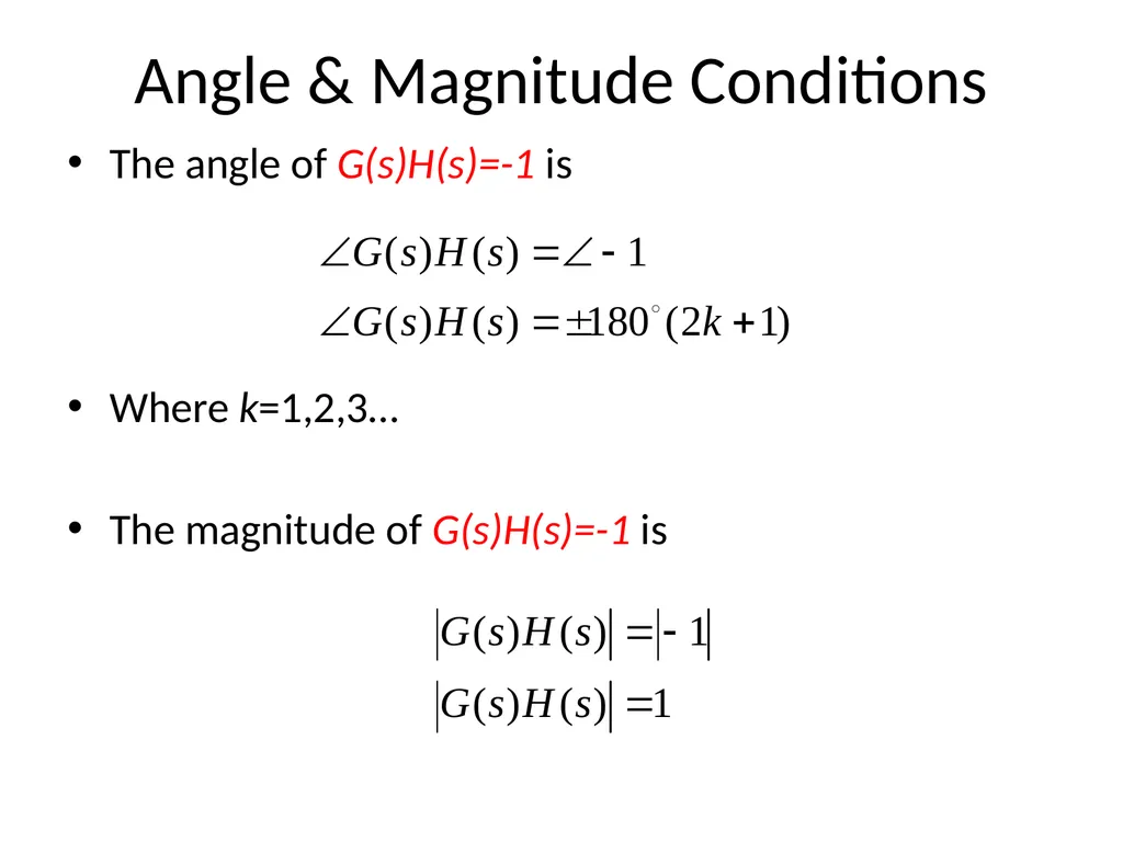 Digital and Non-Linear Control Root Locus Outline - slide 12 of 41