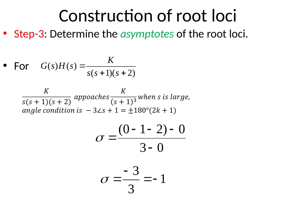 Digital and Non-Linear Control Root Locus Outline - slide 24 of 41