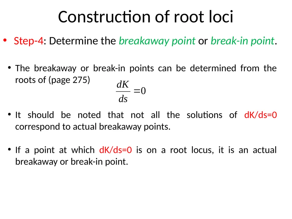 Digital and Non-Linear Control Root Locus Outline - slide 27 of 41