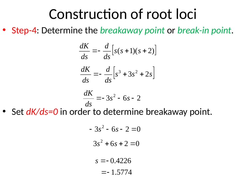 Digital and Non-Linear Control Root Locus Outline - slide 29 of 41