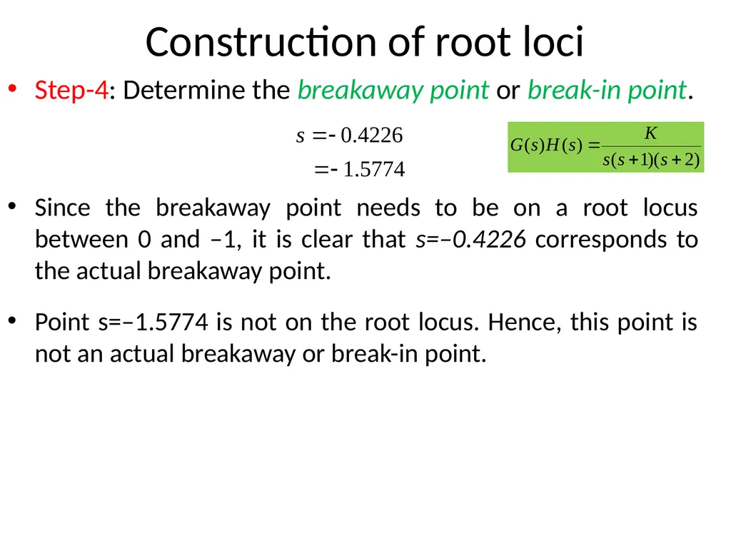 Digital and Non-Linear Control Root Locus Outline - slide 30 of 41
