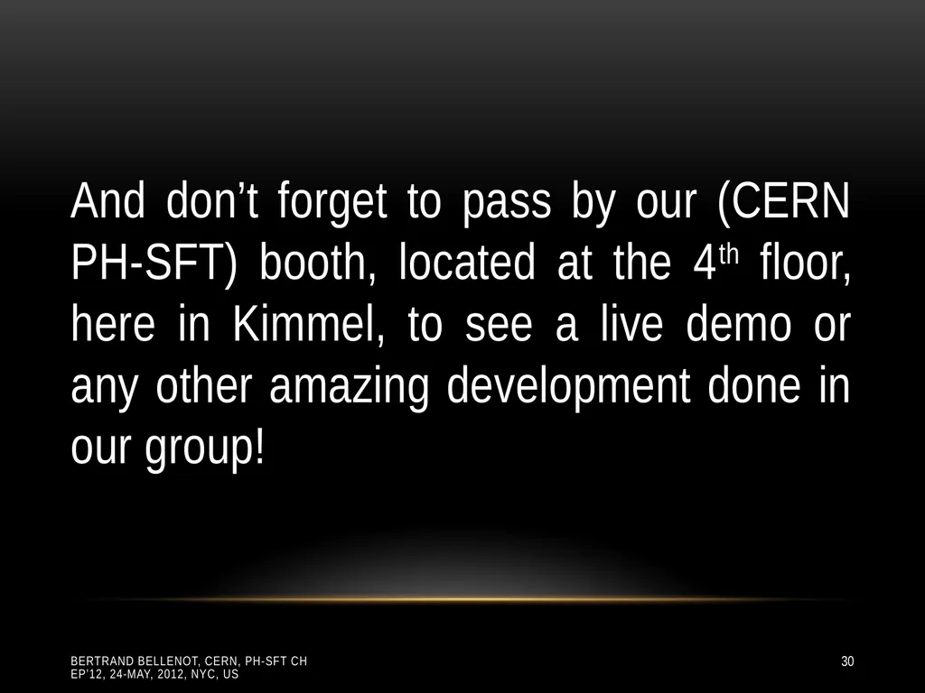 Reading ROOT files in any browser ROOT I/O in - slide 30 of 30