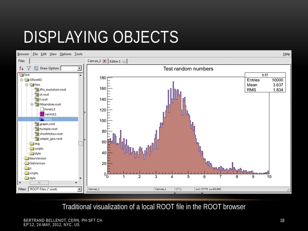 Reading ROOT files in any browser ROOT I/O in - slide 18 of 30