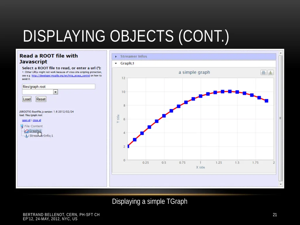Reading ROOT files in any browser ROOT I/O in - slide 21 of 30