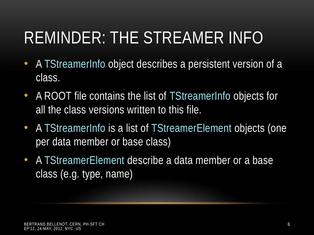 Reading ROOT files in any browser ROOT I/O in - slide 6 of 30