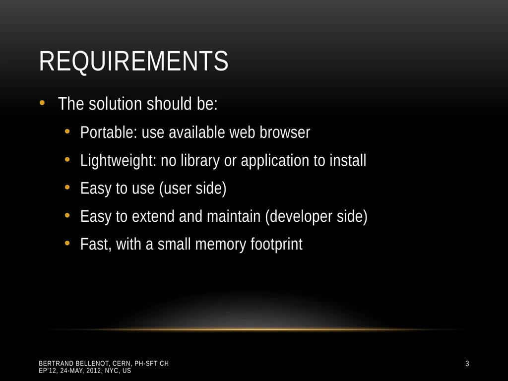Reading ROOT files in any browser ROOT I/O in - slide 3 of 30