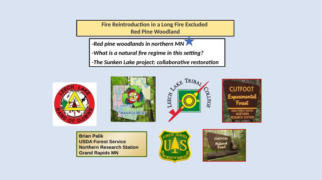 Fire Reintroduction in a Long Fire Excluded Red - slide 1 of 10