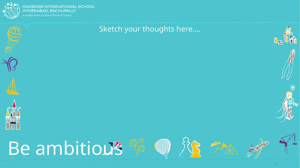 Be ambitious 1 Sketch your thoughts here….
