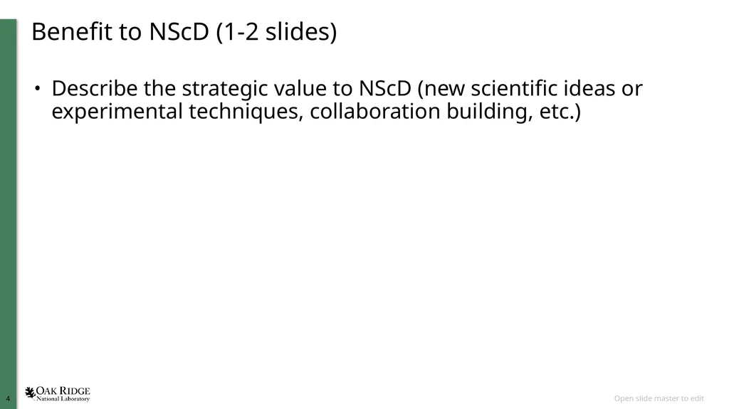 Project Title ORNL Mentor Date Overview Student: - slide 4 of 5