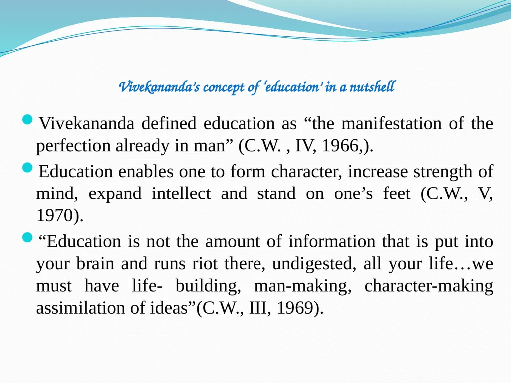 Vivekananda’s Vision of Education for Women and - slide 2 of 12