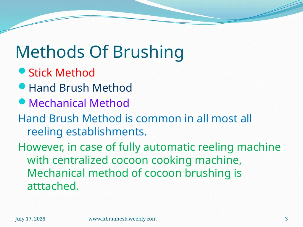 Cocoon Brushing Dr. Mahesha H B Associate - slide 3 of 10