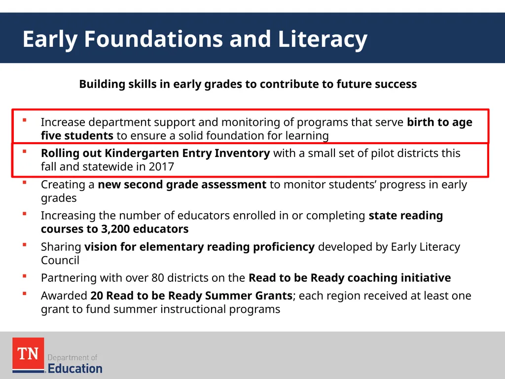 Early Learning Model Overview August 2016 The - slide 12 of 65