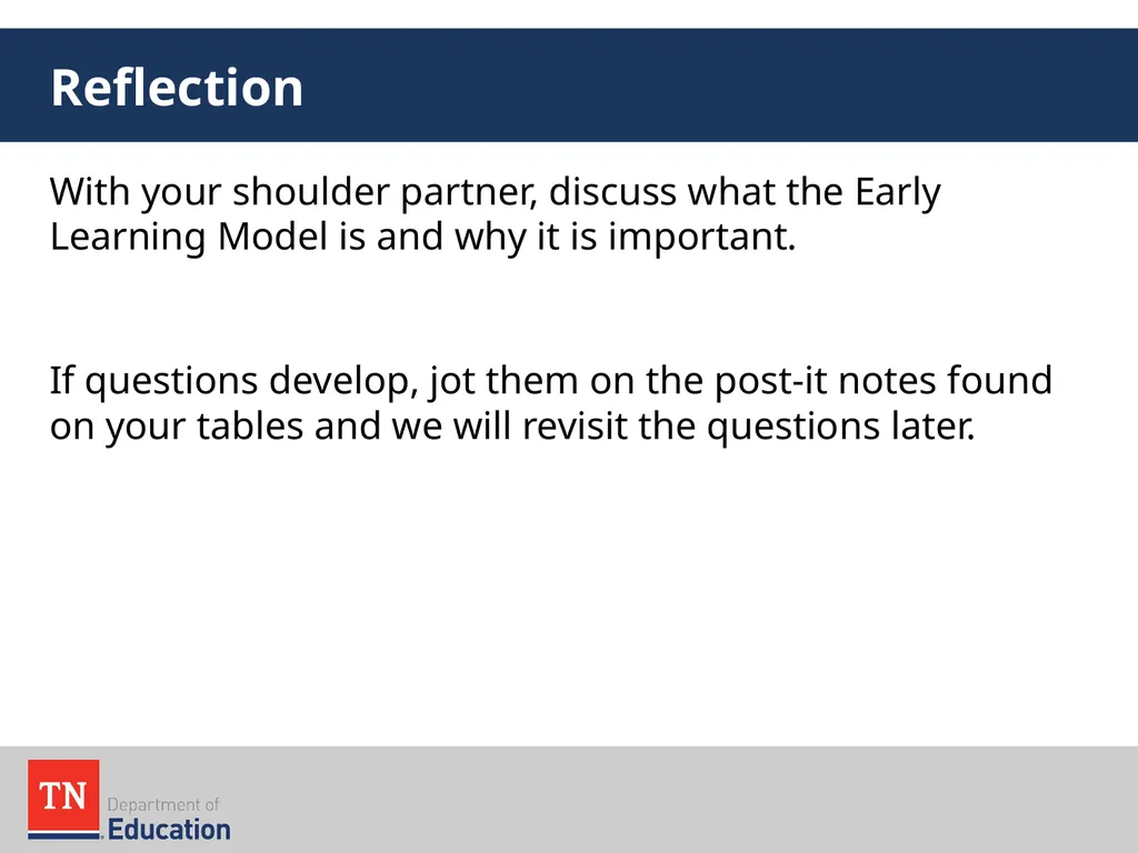 Early Learning Model Overview August 2016 The - slide 27 of 65